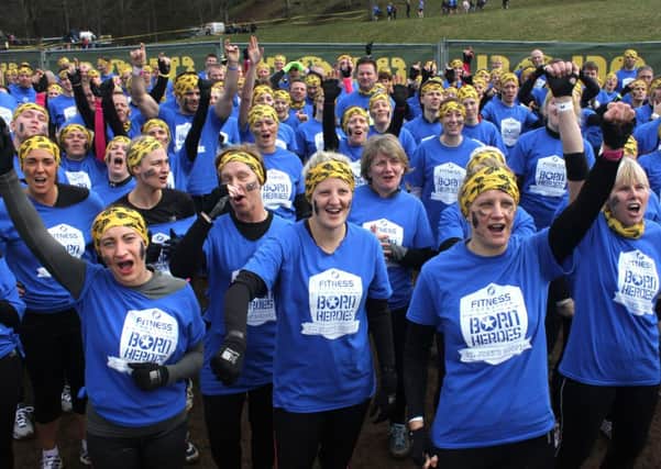 BORN SURVIVOR at Lowther Castle in the Lake District - The Born Heroes team for Save Our Hospice teams competed in the 10K Millitary Style Combact circuit for Lancaster St. John's Hospice.
Pictured are the Heroes warming up for the start.
4th April 2015
