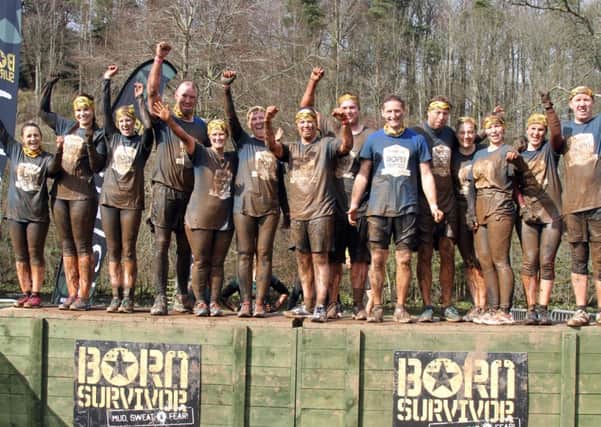 BORN SURVIVOR at Lowther Castle in the Lake District - The Born Heroes team for Save Our Hospice teams competed in the 10K Millitary Style Combact circuit for Lancaster St. John's Hospice.
4th April 2015