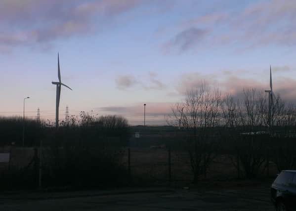 The three new wind turbines in Heysham.