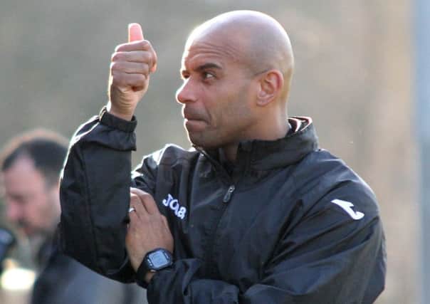 Thumbs up - Trevor Sinclair has enjoyed his first year with Lancaster City. Picture: Gareth Lyons