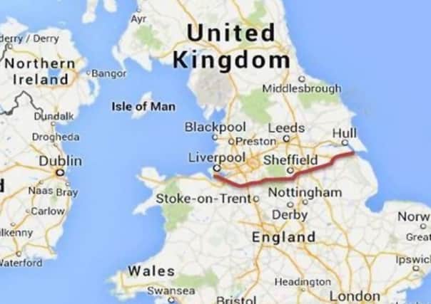 How the 'new Scotland' could look - the new border is in red.