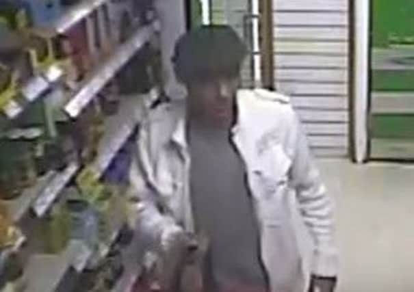 Police want to speak to this man in connection with a theft from Spar in Kirkby Lonsdale.