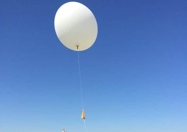 A launch of one of the weather balloons in Bristol.
