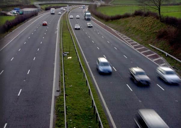 The M6 south of junction 35 Carnforth.