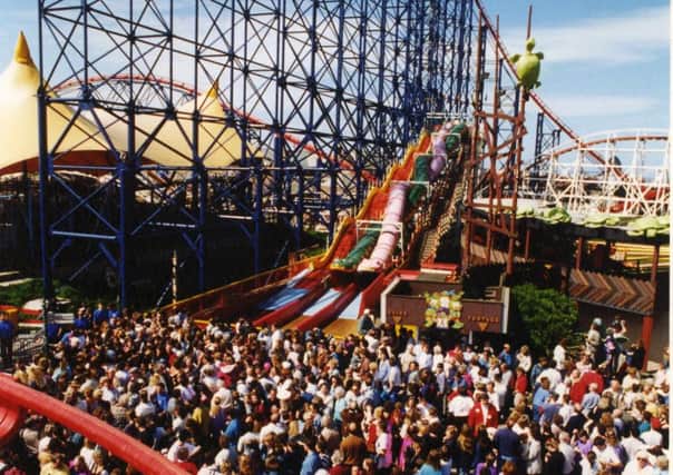 Crowds gather on May 28, 1994 to mark the opening  of the Big One