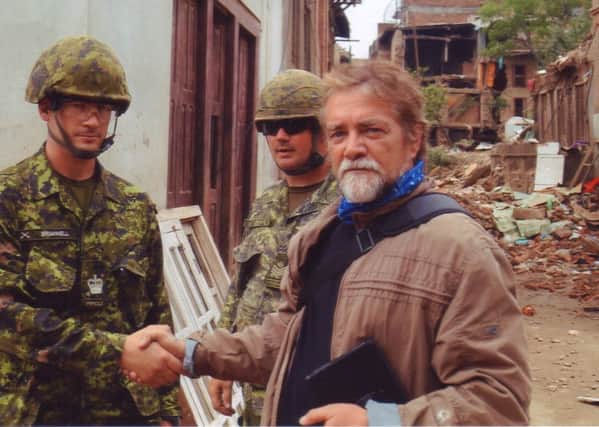 Dave with the Canadian military in Sankhu.