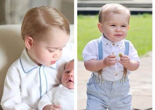 Prince George lookalike Noah (right) and Prince George (left)
