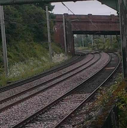 The railway line at Hest Bank close to where the incident happened.