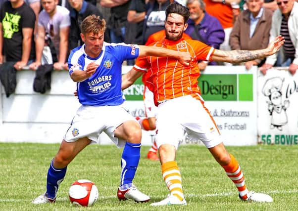 Ryan Winder was on target for Lancaster City against Barrow.