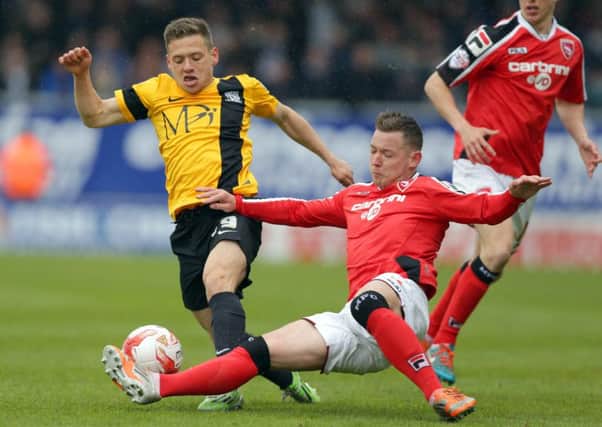 Morecambe's Shaun Beeley in action against Southend. Picture: Clint Hughes/PA Wire.