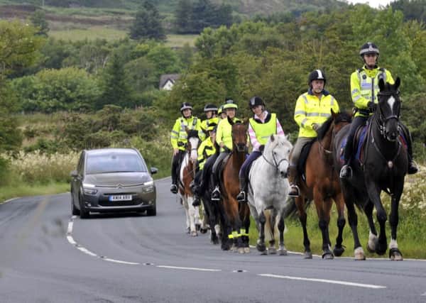 Mounted Police ride Waddington Fell to raise awareness of horse riders as vulnerable road users