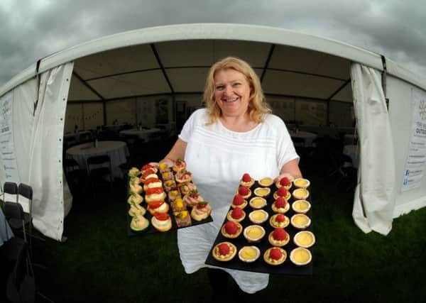 Setting up for the 2015 Royal Lancashire Show at Salesbury Hall in Ribchester Commercial catering manager Nicola Hanmer at the St Catherine's Hospice Mill Outside