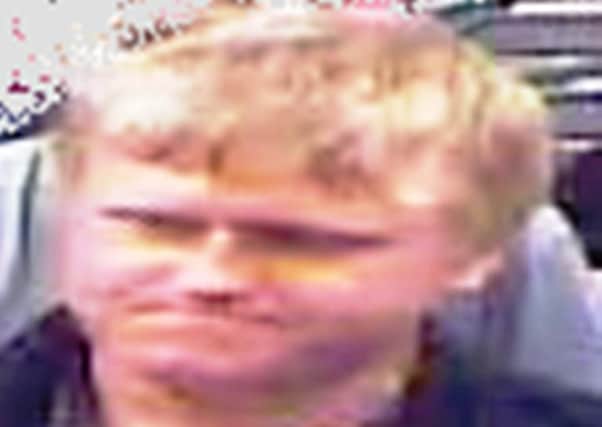 British Transport Police want to speak to this man after three cars were damaged whilst parked at Lancaster train station.