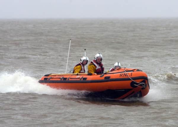 The new Morecambe Lifeboat on a training exercise in Morecambe Bay
(2009)