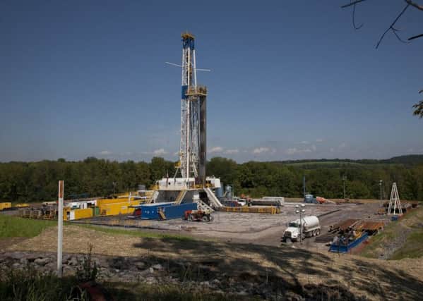 Fracking rigs like this one are a common site in America.