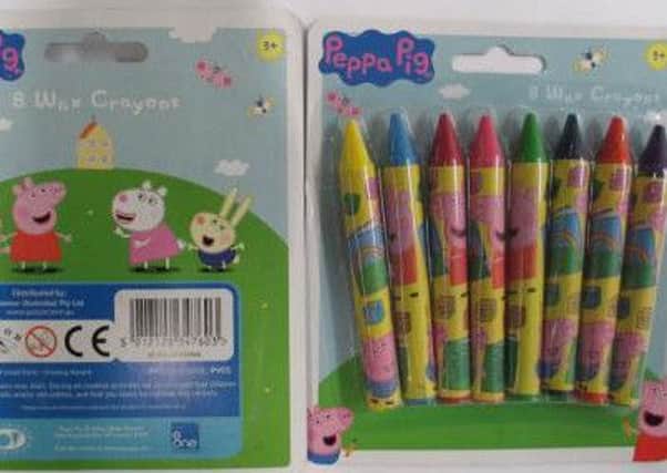 Peppa Pig crayons found to be containing asbestos