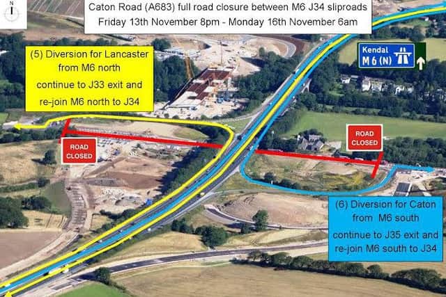 Caton Road closure - journeys 5 and 6.