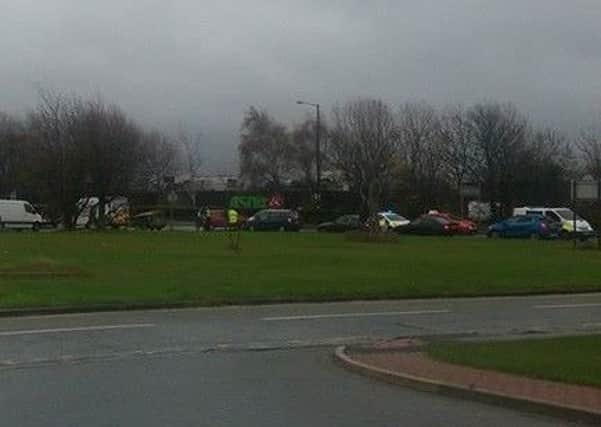 Crash on Ovangle Road, Lancaster.