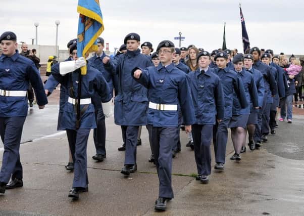 The Remembrance Sunday Parade in Morecambe