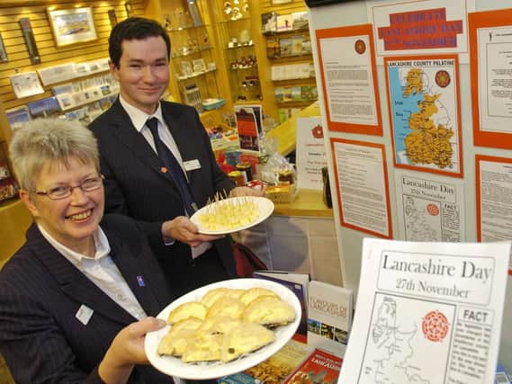Flashback: Morecambe Tourist Information workers Julie Riley and Paul Thurston mark Lancashire Day in 2008