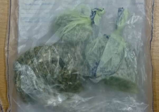 Cannabis and cash was seized from Lancaster Police on Salt Ayre Lane, in Lancaster on Sunday.