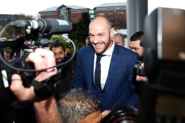 Tyson Fury arrives for a homecoming event at the Macron Stadium. Picture: Simon Cooper/PA Wire
