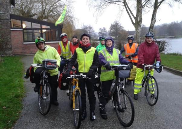 Seven cyclists from Lancaster cycled from London to Paris.