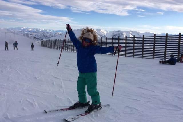 Ella Benn  skiing in June again after two years off the slopes due to her illness
