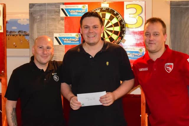 Winner Tony Newell with Rob Wylie of Vantage Skoda and Competition organiser Damo Gilhespy.