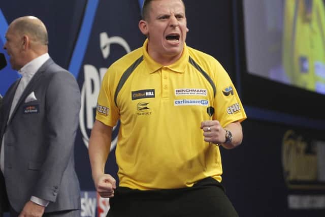 Dave Chisnall was in fine form but came up just short against Peter Wright. Picture: Lawrence Lustig/PDC
