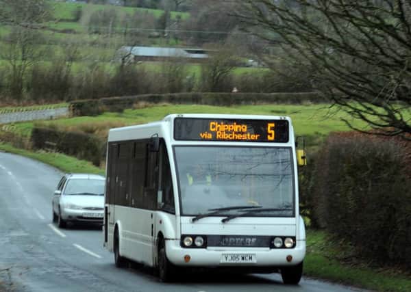 The Number 5 bus en route between Chipping and Longridge