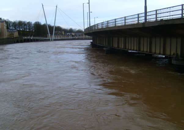 Greyhound and Millennium Bridges during the flooding caused by Storm Desmond earlier this month.