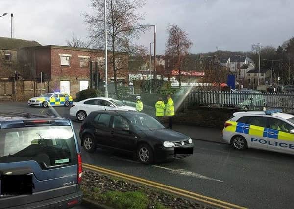 The scene of the crash on Parliament Street in Lancaster. Pic: Alec Hurst.