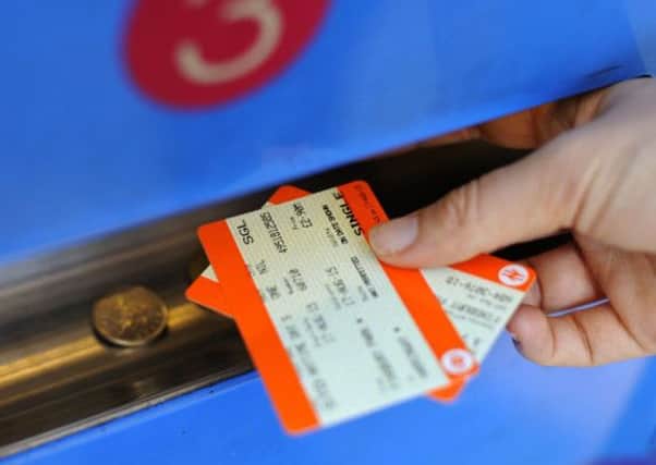 Traditional train tickets