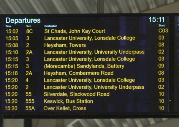 Bus timetables have been severely reduced following funding cuts