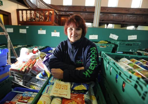 Photo Neil Cross
Annette Smith of the Morecambe Bay Foodbank that has collected six tonnes of food in a week, enough for 10,000 meals.