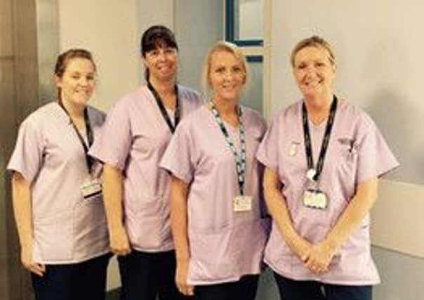 The team of phlebotomists at the Royal Lancaster Infirmary.