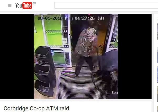CCTV of the gang during their botched raid on the Co-op in Corbridge.