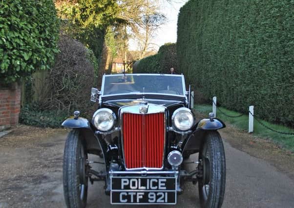 A two-seat convertible used by POLICE to chase baddies in the 1930s is expected to attract bumper bids when itÃ¢Â¬"s sold next month. See SWNS story SWPOLICE;  The 1938 MG TA was built at a time when there were almost 7,500 fatalities on the road each year - despite just 2.5 million cars on the road. Police officers attending incidents and pursuing criminals needed something which was, at the time, nippy so they could to navigate BritainÃ¢Â¬"s roads. This MG TA was first registered to the Lancaster Police in February 1938 and is thought to have remained in service for around five years. It is powered by a 1.3-litre engine which gave it a 0-60mph in 23.1 seconds and a top speed of 80mph. After its use as a police car, the MG was bought by a Canadian who loved it so much he had it shipped to his home country. An American later owned it before the MG returned to the UK in 2013