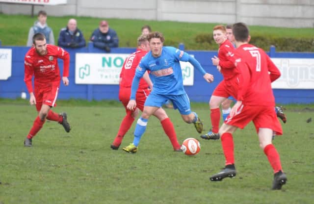 Bobby Langford in action for Padiham.