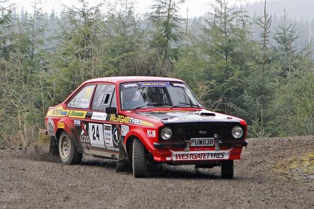 Class winner Phil Burton in action with co-driver Mal Capstick. Picture: GMS