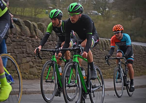Jack Pullar and James Gullen in action at the Chorley Grand Prix. Picture: Hugh McManus