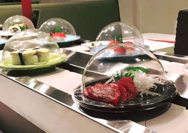 Diners can choose from different types of sushi on the classic conveyor belt at Nami Sushi - but you have to pre-book for this.