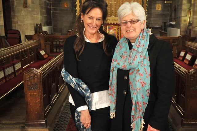Photo Neil Cross: Soprano singer Linda Tolchard returning home to Morecambe after 30 years to perform in a concert at St John the Divine church, with Revd Linda Macluskie