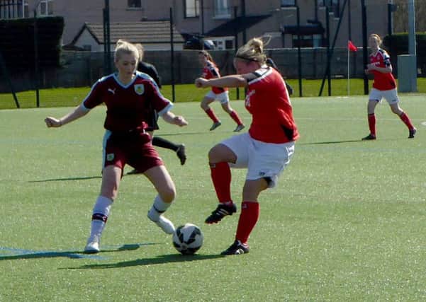 Nicola Conway in action for Morecambe Ladies.
