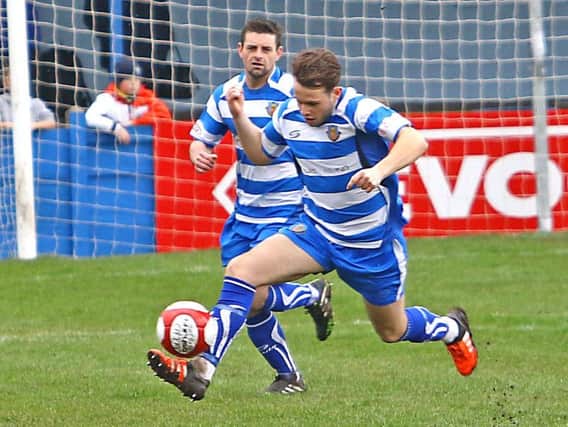 Jacob Gregory scored Lancaster City's winner at Scarborough.