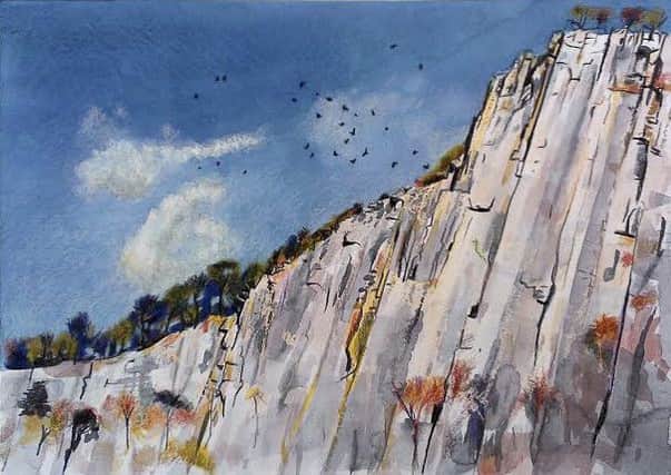 Crows at Trowbarrow, Silverdale, by Fay Collins.