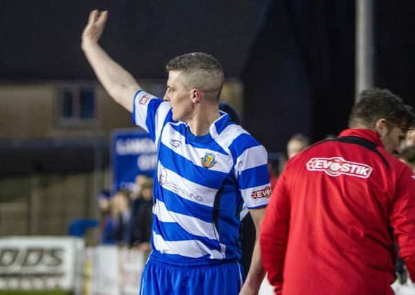 Neil Marshall salutes the Lancaster City fans for one final time.  Picture: Gavin Haworth