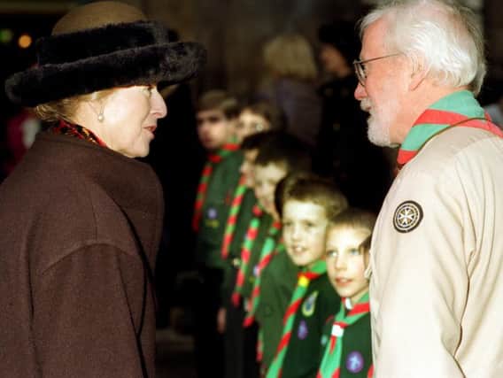 This picture from the archives shows Alan Hague chatting to Princess Alexandra during her visit to Lancaster Museum in 1997