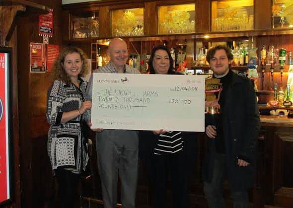 Megan Jones (Heinz), with Neil France and Ann France (King's Arms) andDaniel Woolfson (Publicans' Morning Advertiser).
